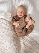 Cable Knit Jumpsuit Chocolate