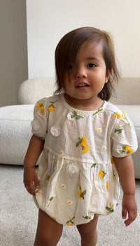 Chamomile Puff Sleeve Romper