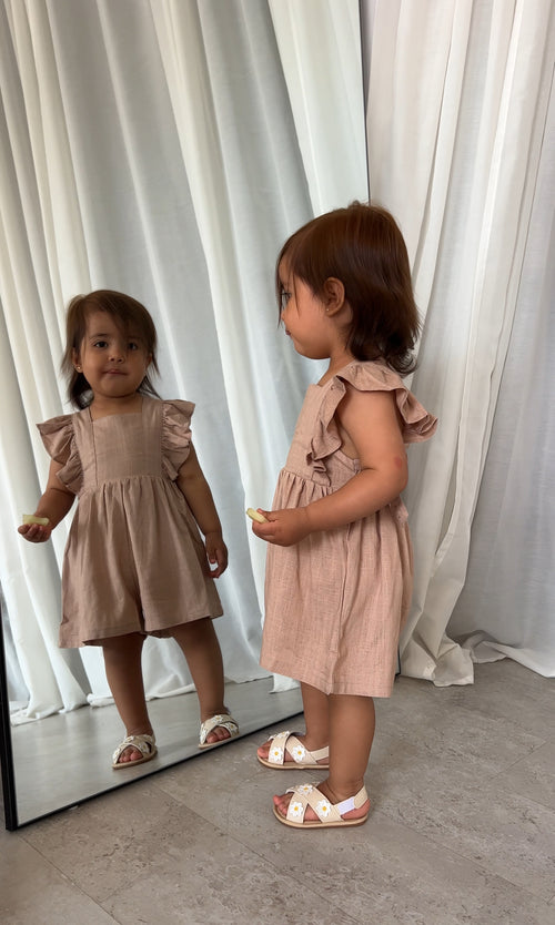 Sarah frilled summer overalls