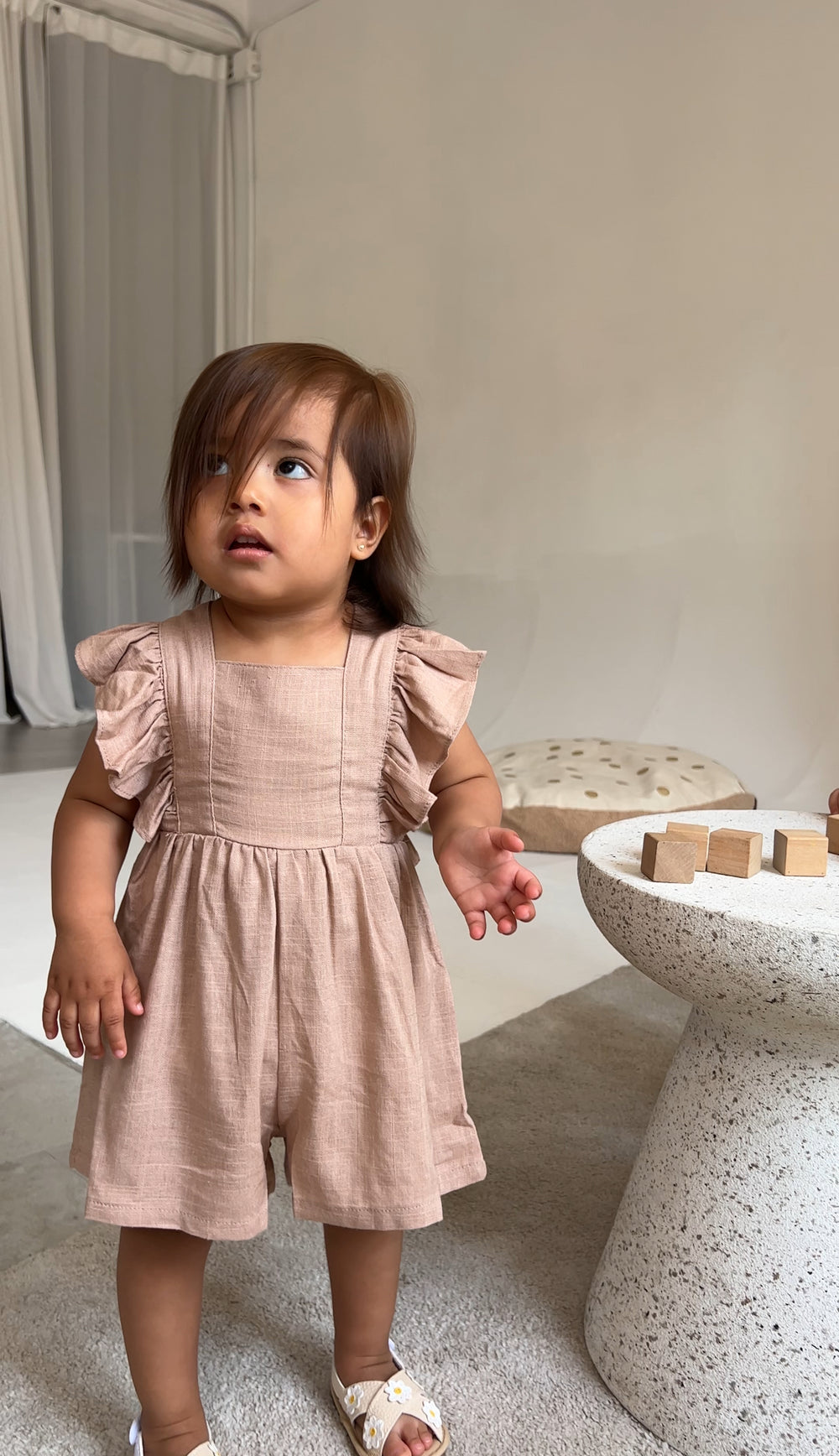 Sarah frilled summer overalls