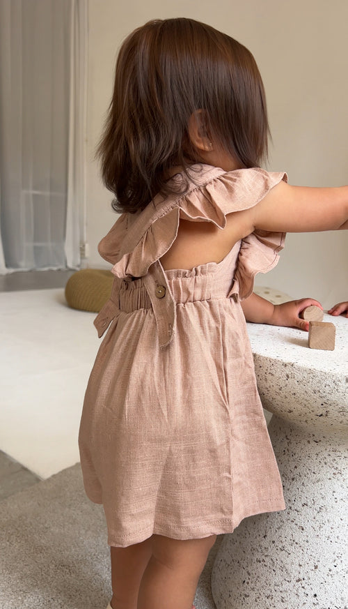 Sarah frilled summer overalls