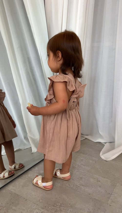 Sarah frilled summer overalls