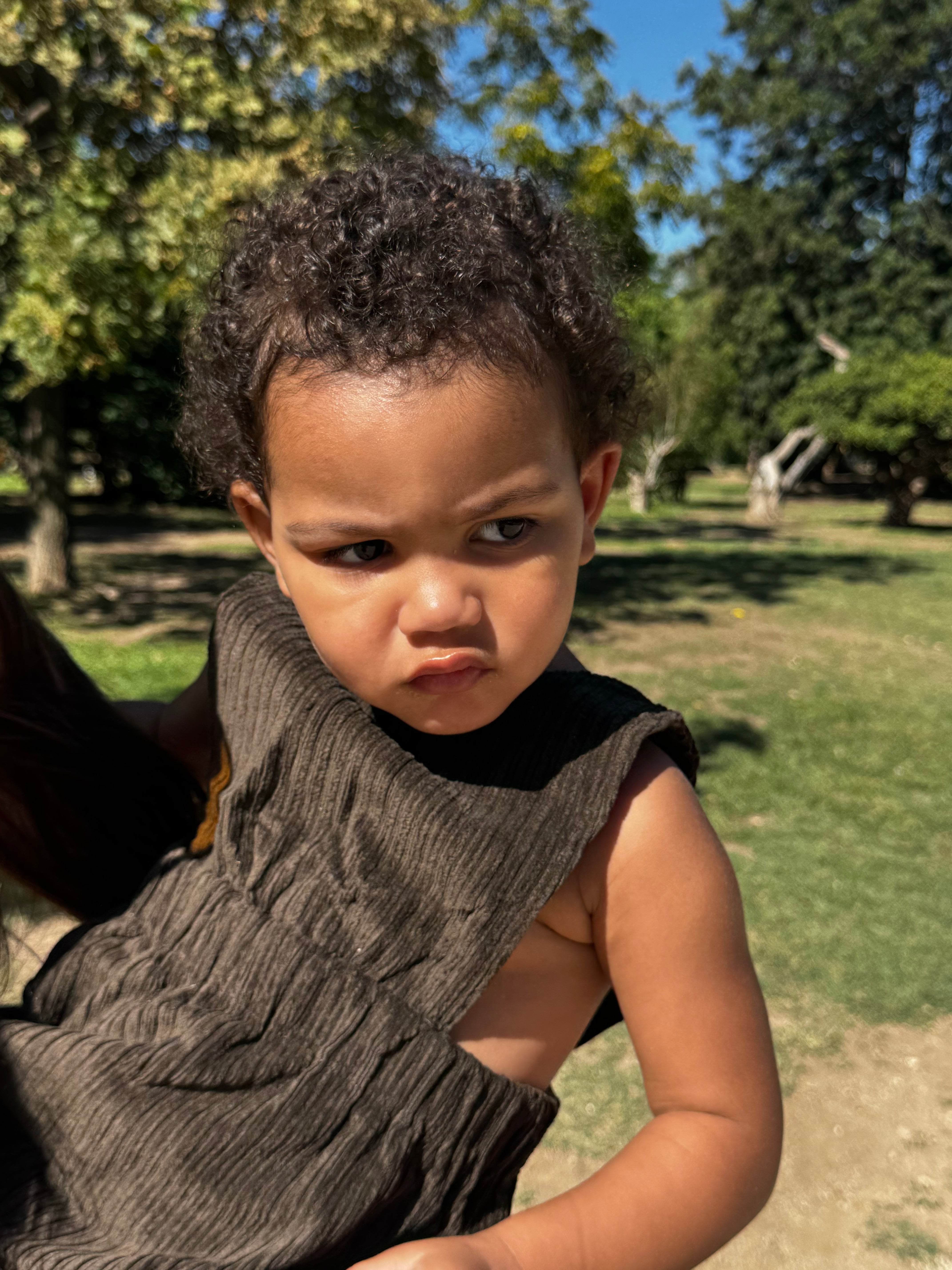 The chocolate corduroy dungarees