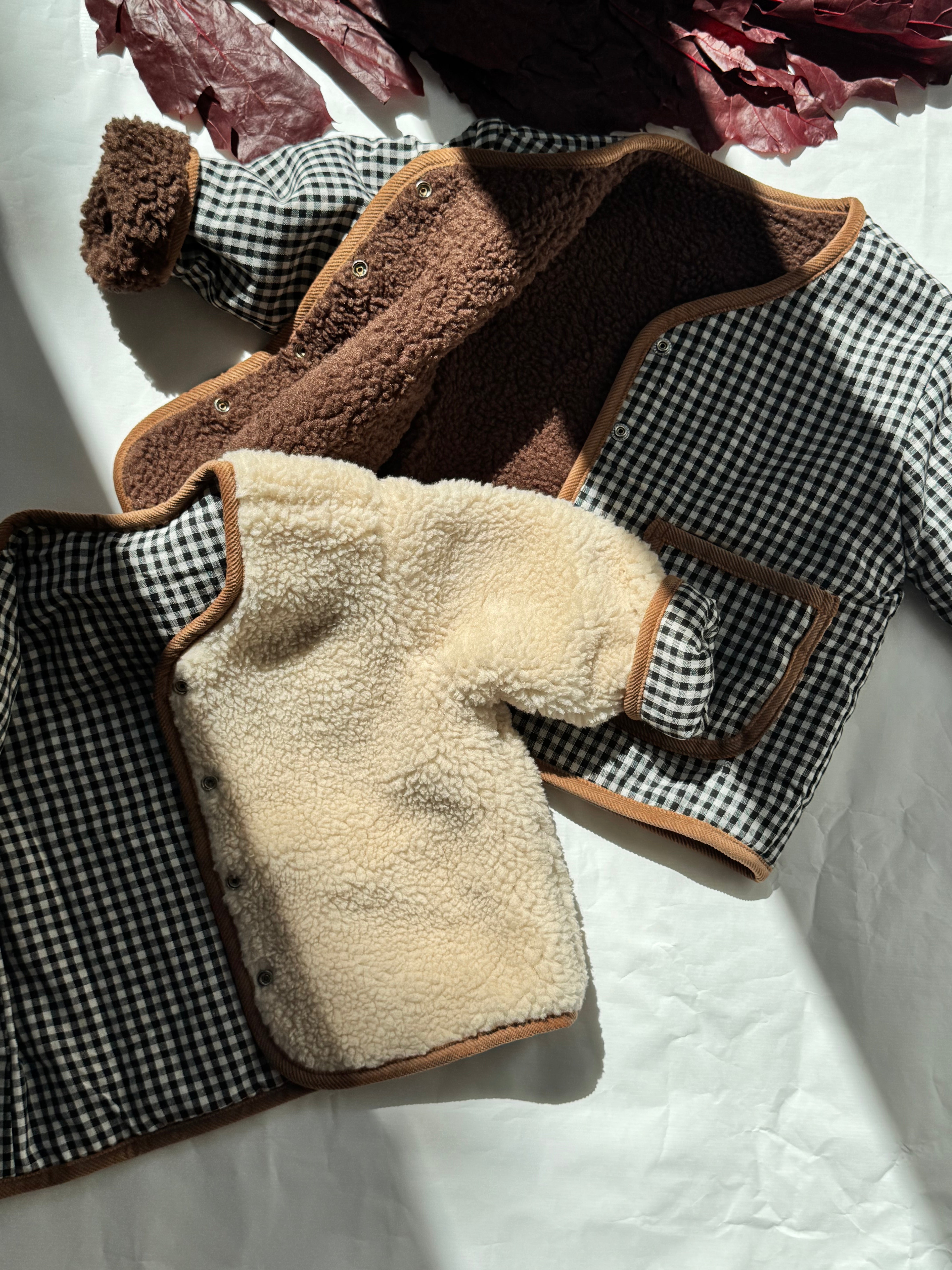 Reversible Teddy Checkered Jacket