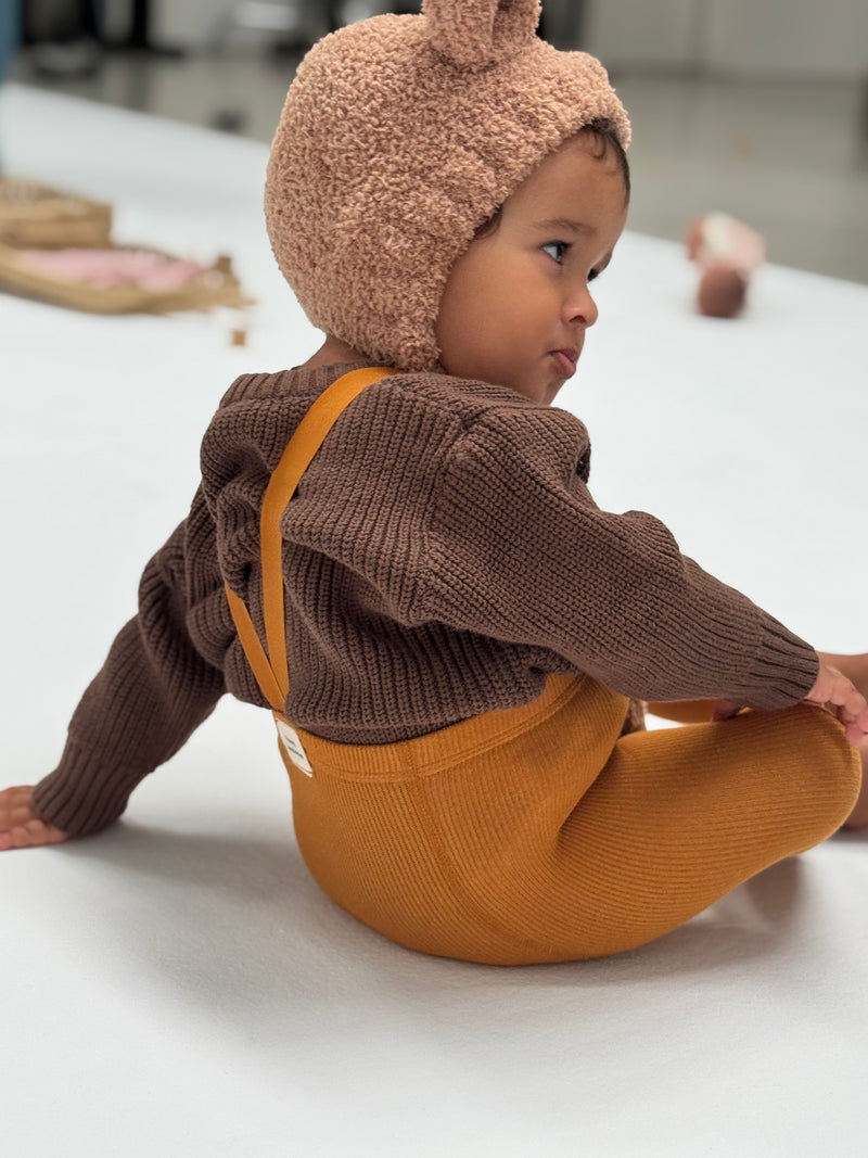 Baby Knit Suspender Leggings