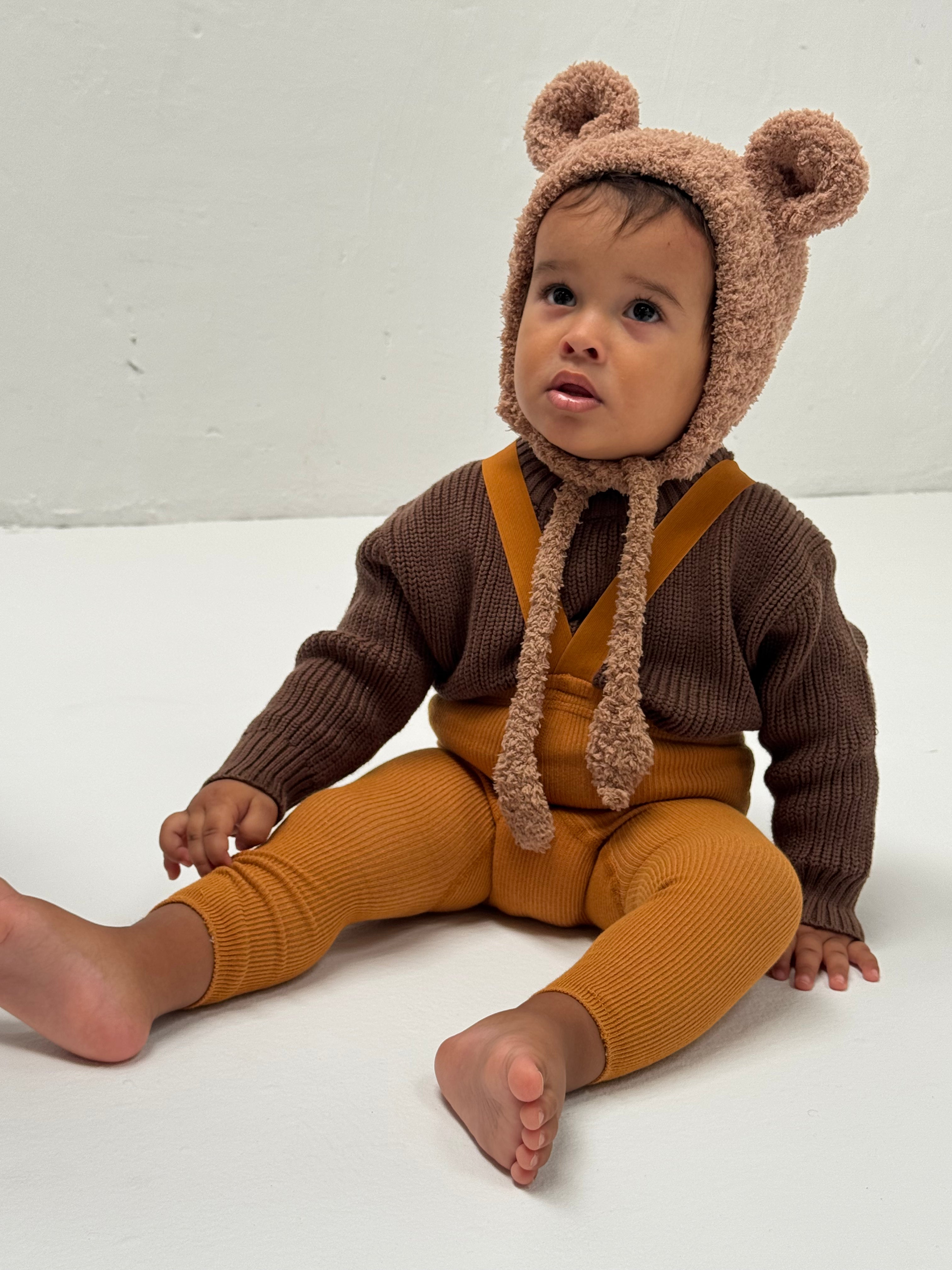Baby Knit Suspender Leggings