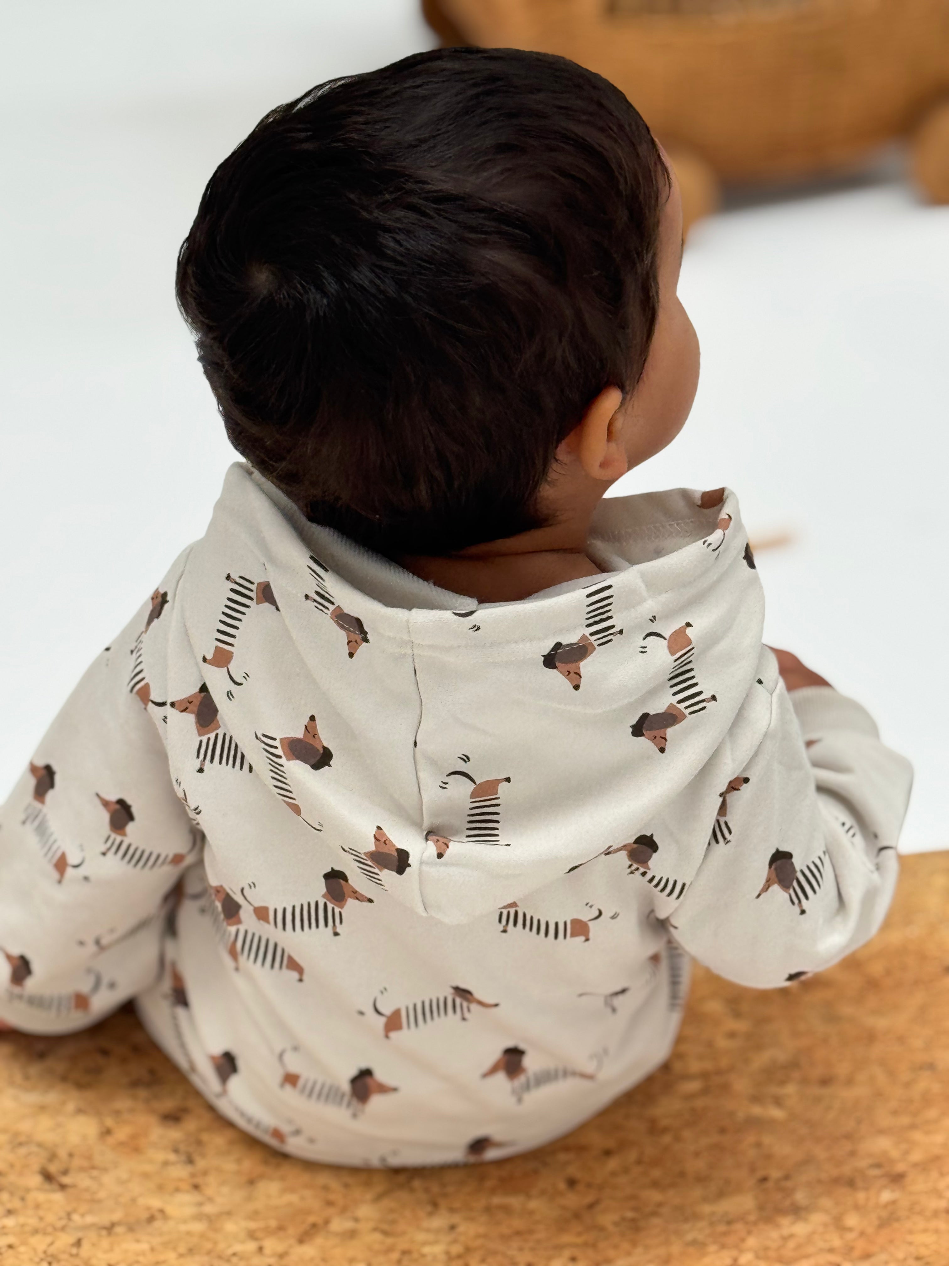 Mr. Dog Hooded Onesie
