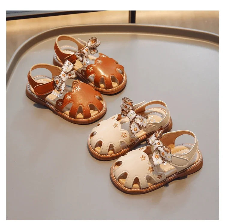 Bow toddler sandals