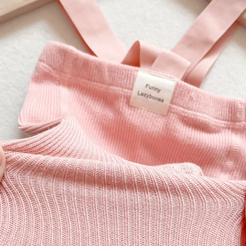 Baby Knit Suspender Leggings