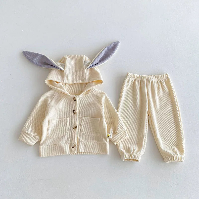 Bunny Waffle Cardigan set