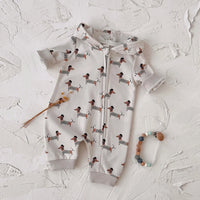 Mr. Dog Hooded Onesie