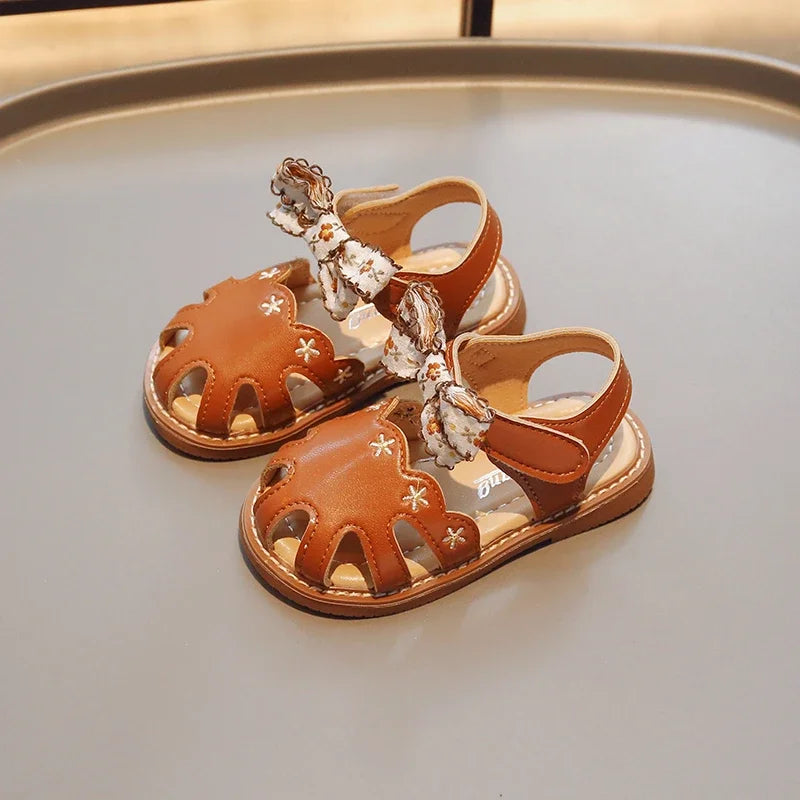 Bow toddler sandals