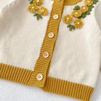 Yellow daisy cardigan