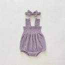 Mona textured romper & Bow