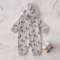 Mr. Dog Hooded Onesie