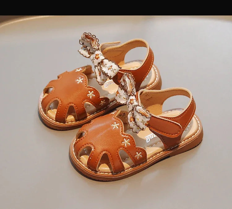 Bow toddler sandals