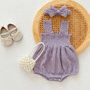 Mona textured romper & Bow