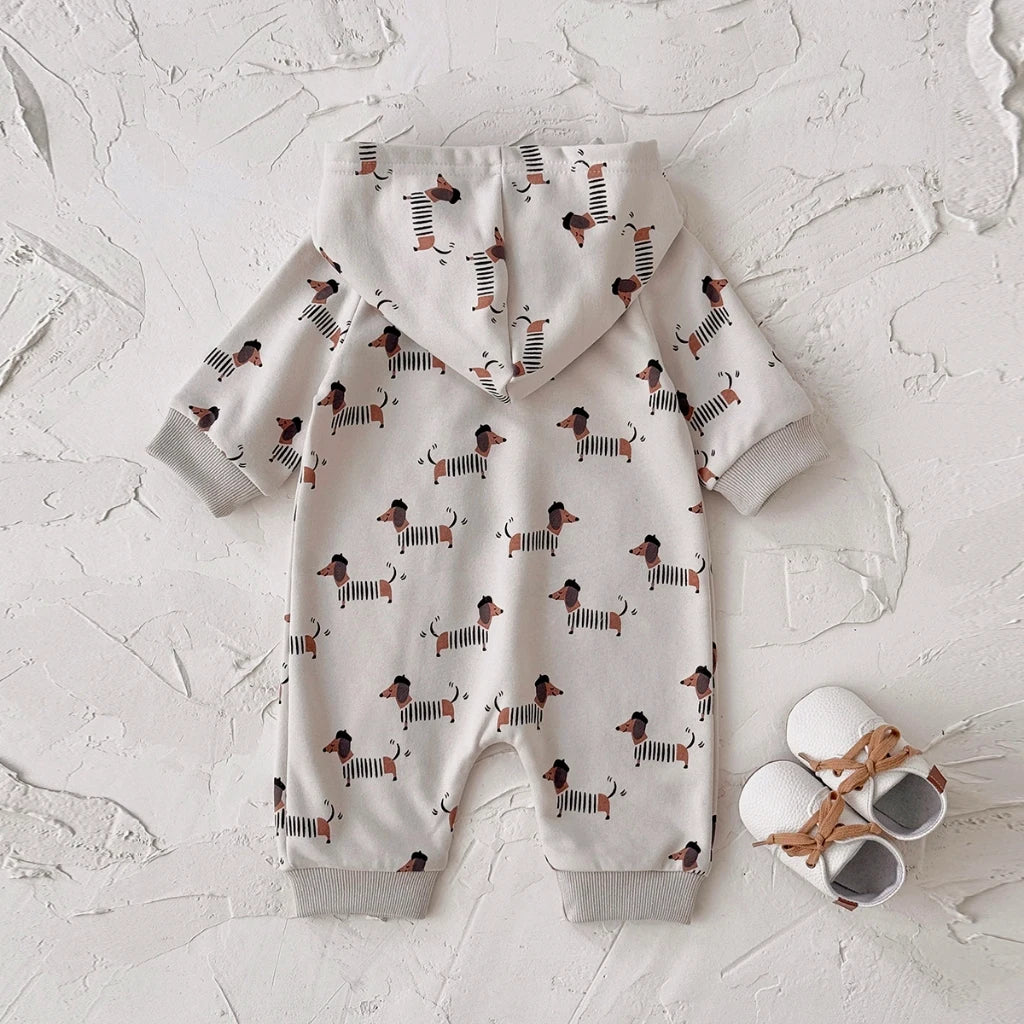 Mr. Dog Hooded Onesie