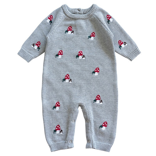 The Mushroom Romper Grey