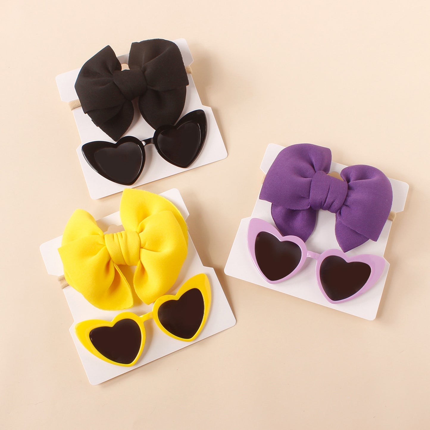 Heart Sunglasses and Bow Set