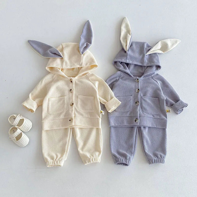 Bunny Waffle Cardigan set