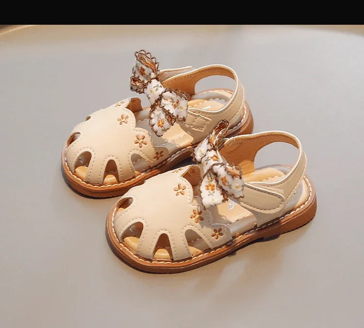 Bow toddler sandals