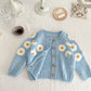 Daisy embroidery cardigan