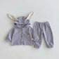 Bunny Waffle Cardigan set