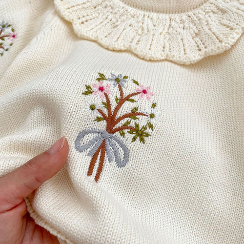 Bouquet Knitted Romper
