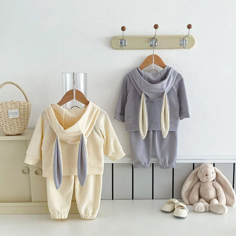 Bunny Waffle Cardigan set