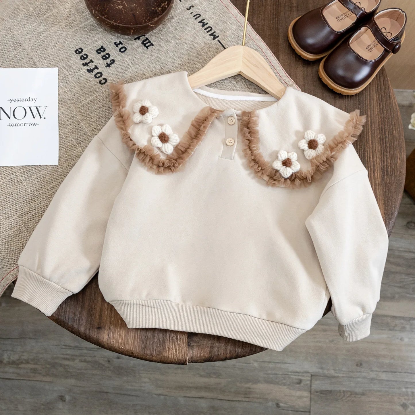 Daisy Ruffle Sweatshirt