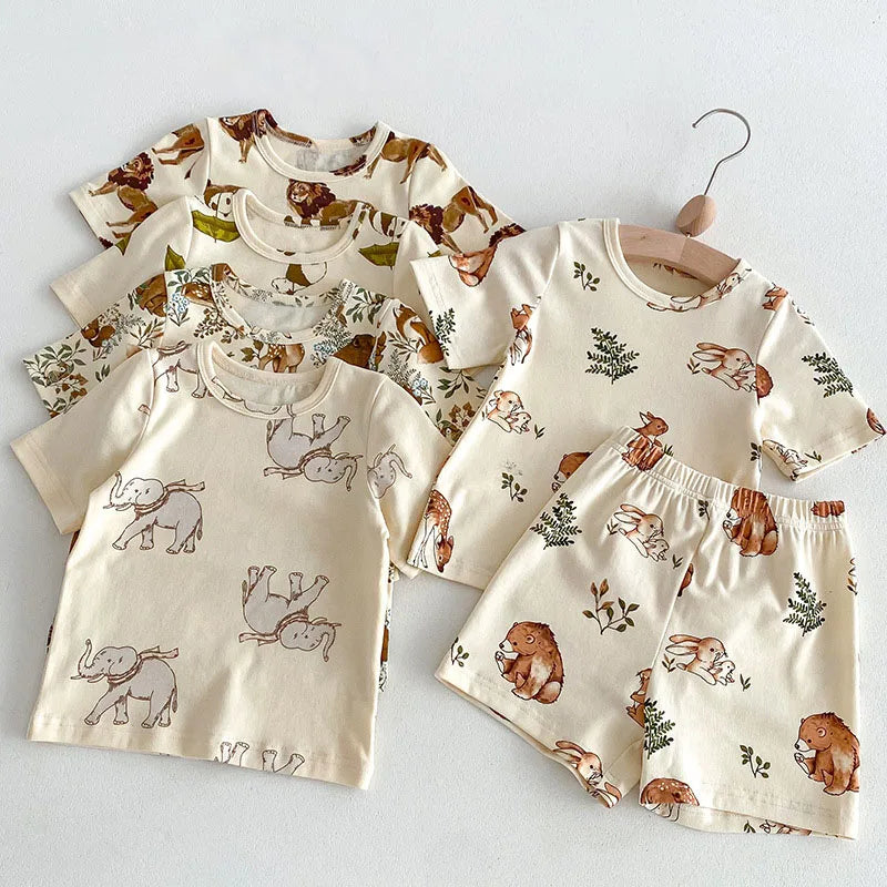 Sweet print casual set Lion