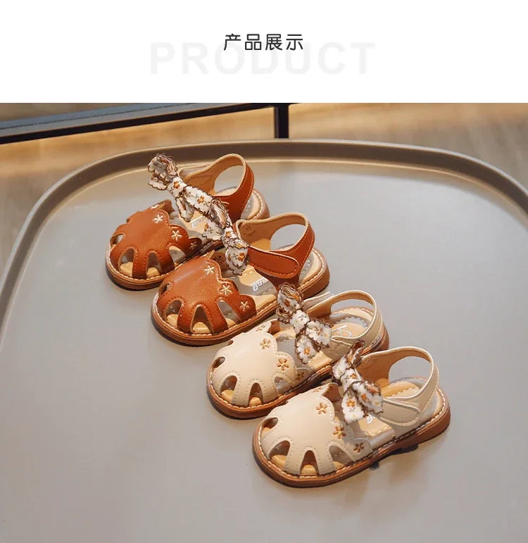 Bow toddler sandals