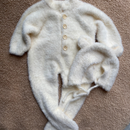 Bear Fluffy Jumpsuit and Hat
