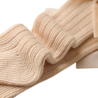 Velvet Bow High Knee Socks