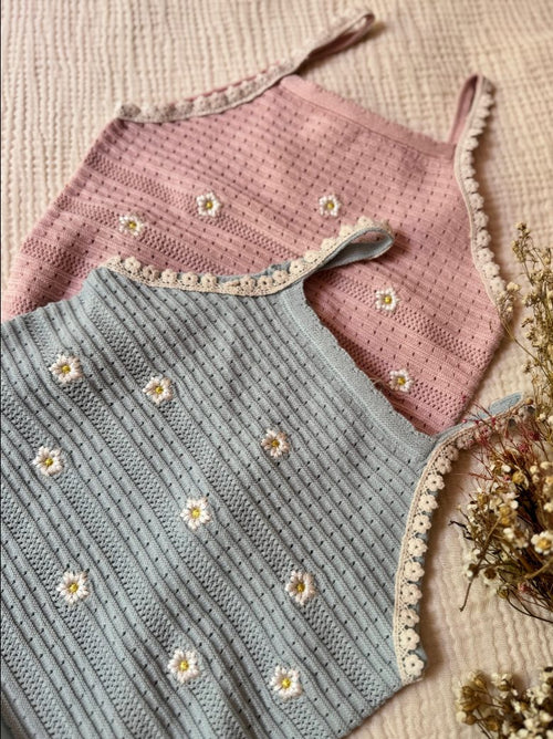 Daisy Embroidered Knit Top