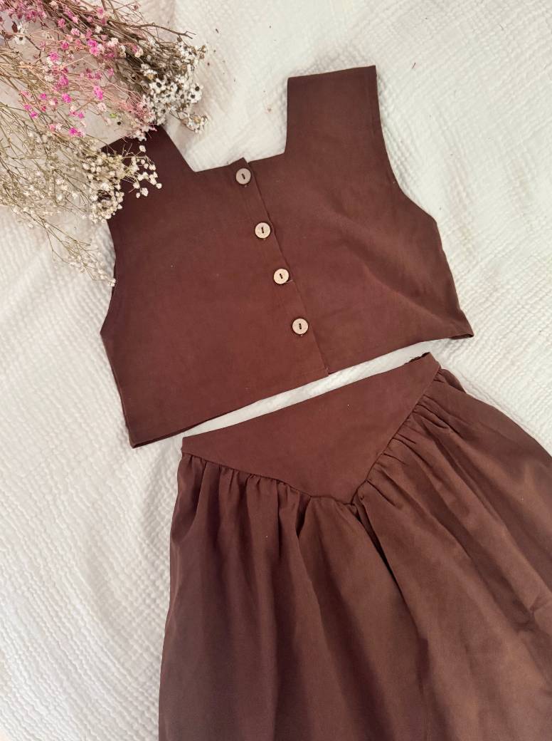 The Timeless Linen Skirt Set