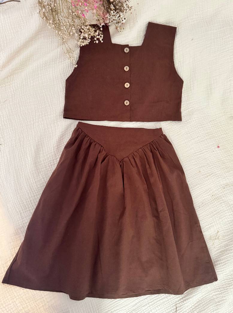 The Timeless Linen Skirt Set