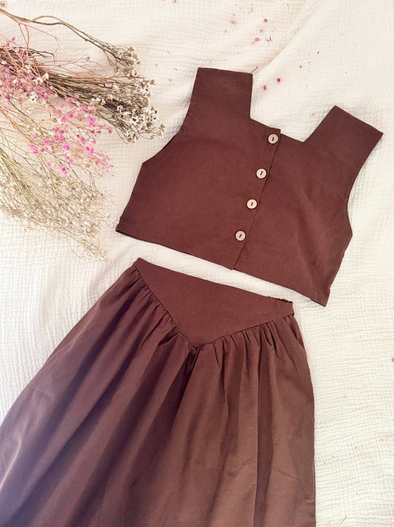 The Timeless Linen Skirt Set