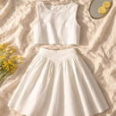 The Timeless Linen Skirt Set