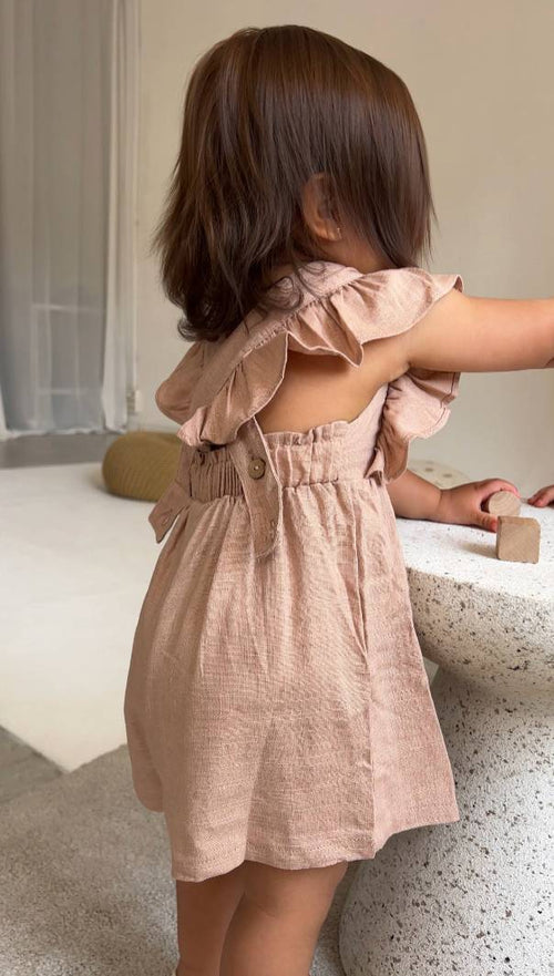 Sarah frilled summer overalls