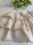 Romantic Eyelet Embroidered Skort