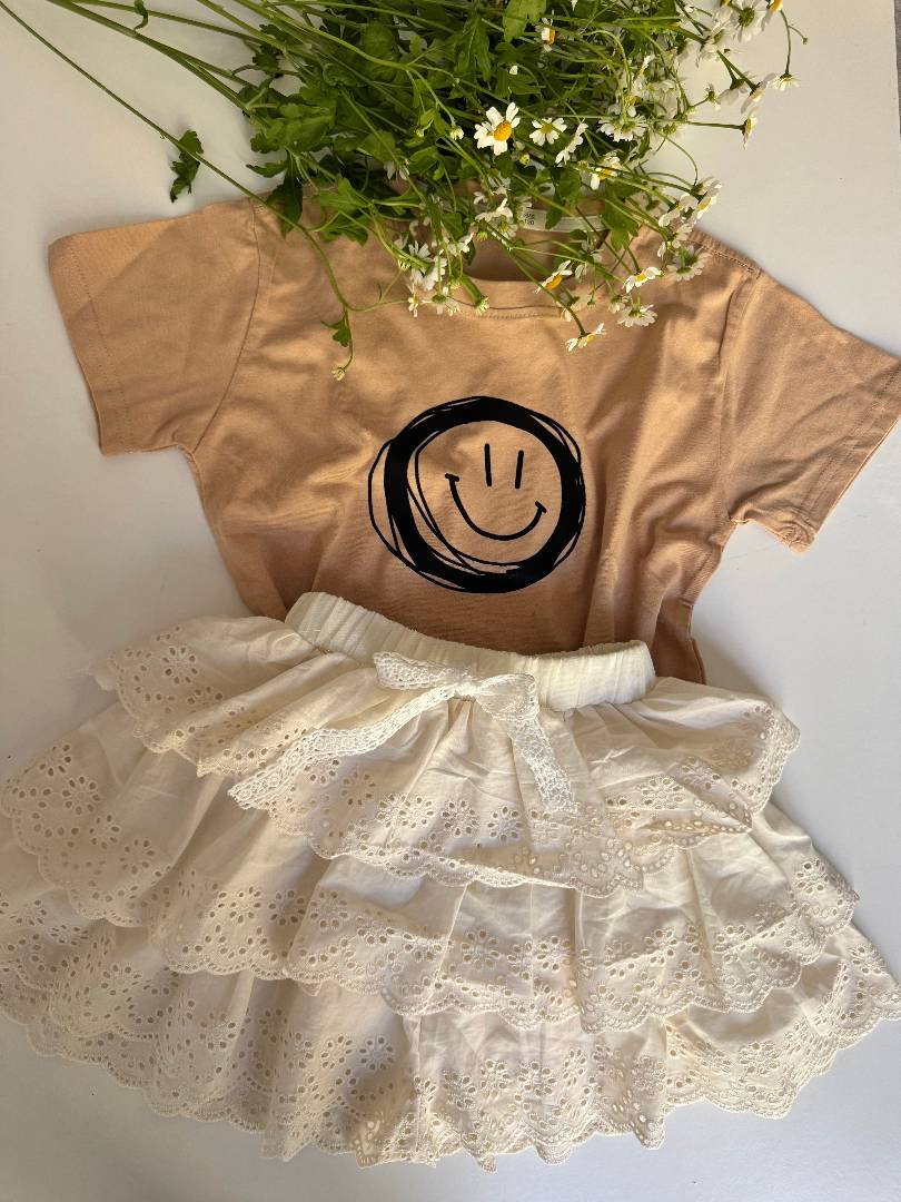 Romantic Eyelet Embroidered Skort