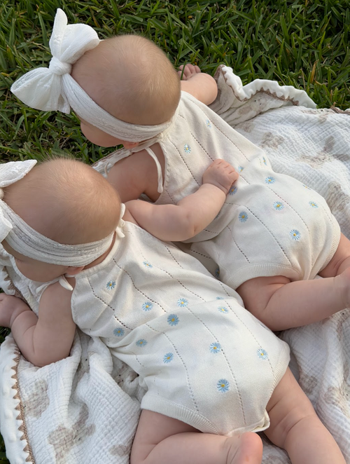 Sky Daisy Charm Romper