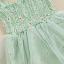 Tiny floral tutu romper Green