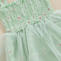 Tiny floral tutu romper Green