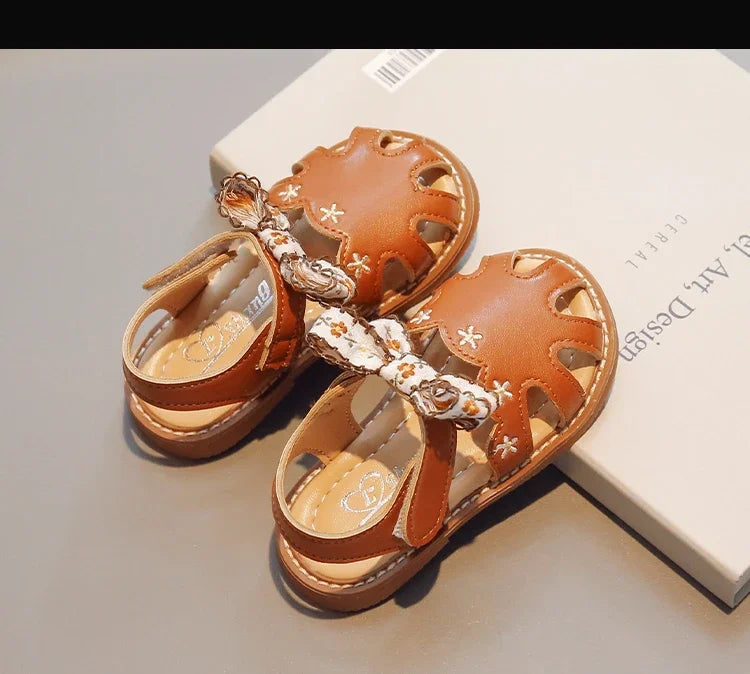 Bow toddler sandals