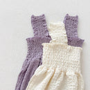 Mona textured romper & Bow