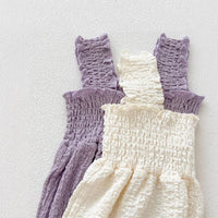 Mona textured romper & Bow
