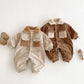 Contrast warm Corduroy Romper